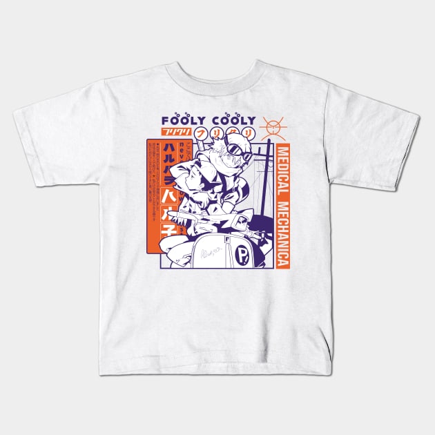 FLCL Haruko purple Kids T-Shirt by paisdelasmaquinas